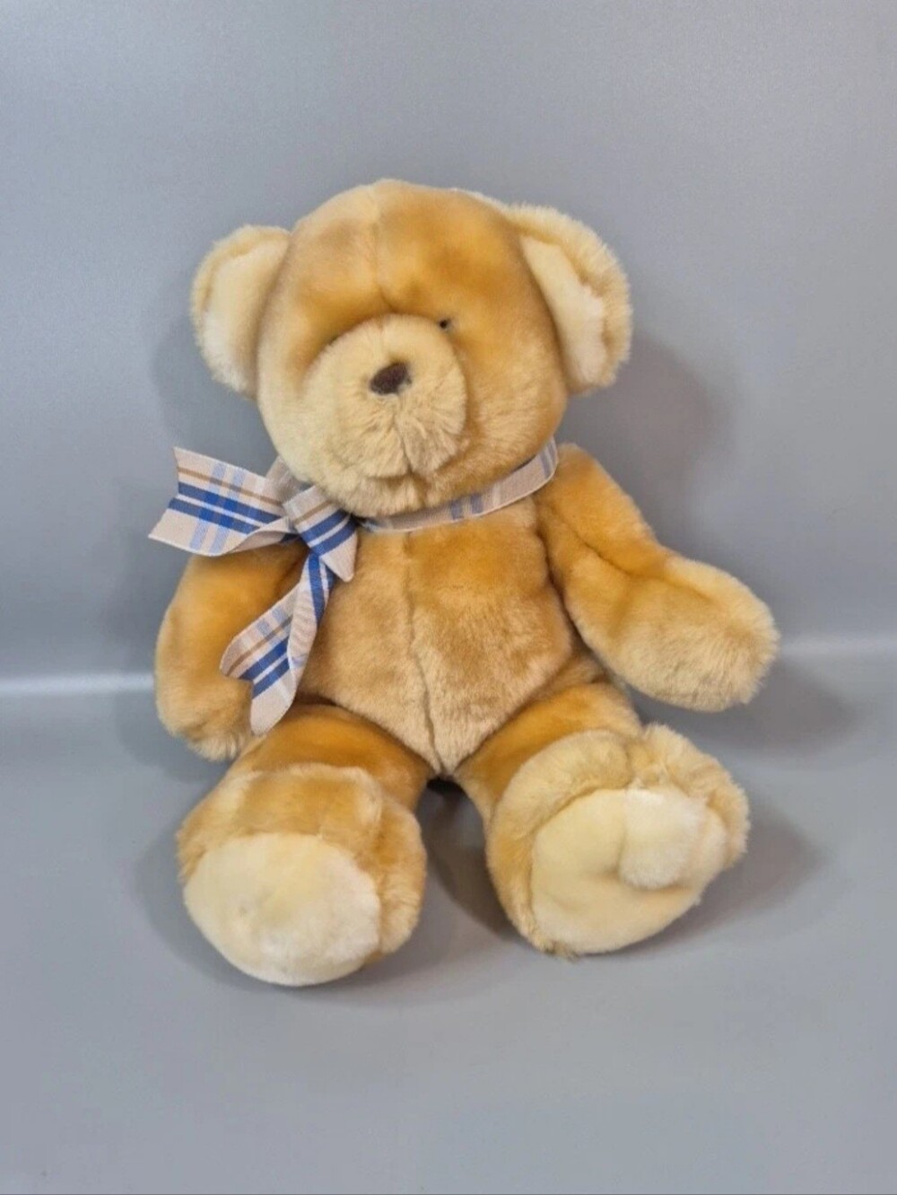 Dan Dee Yellow Plush Bear 14" with Bow Collector's Choice Pre Loved
